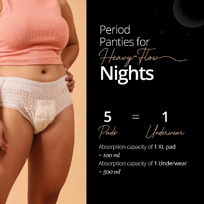 Carmesi Disposable Period Panties with 360° Protection for Super Heavy Flow, 4 Panties-2.webp